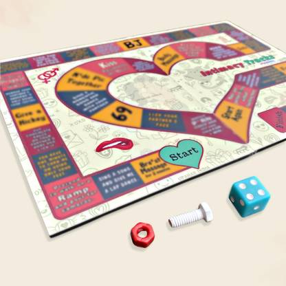 उपहर इंडिया Intimacy Tracks Naughty Board Game for Couples वर्ड गेम्स बोर्ड गेम