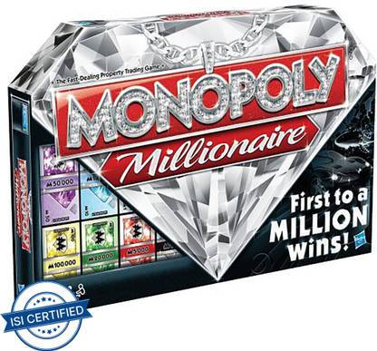 HASBRO GAMING Monopoly Millionaire 2-4 Players Strategy & War Board Game