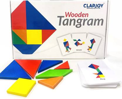 Clapjoy Tangram Puzzle for Kids for Age 5 Years Old and Above | Game of Shapes Educational Board Games