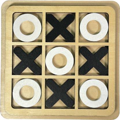 little ginnie Wooden Tic Tac Toe Portable Board Game for Kids and Adults Party & Fun Board Game