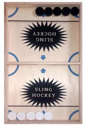 TRU TOYS String Hockey Wooden Foosball Winner Board Game Fastest Finger First Table Game Party & Fun Board Game
