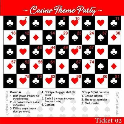 UltPult Tambola Casino Theme Party (English ) Tickets | Party & Fun Board Game