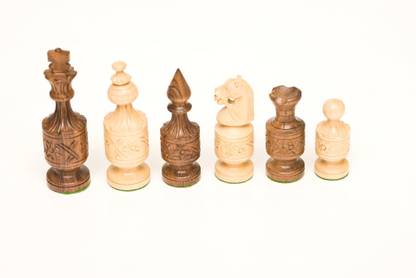 Ganesh Chess 247 Golden Rosewood & Boxwood 4" chess set Strategy & War Board Game
