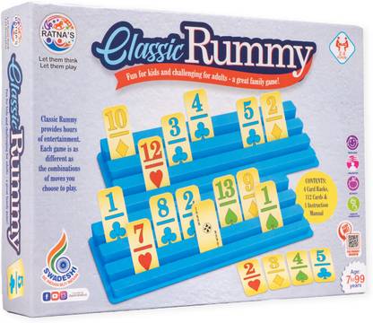 RATNA'S Classic Rummy Party & Fun Games Board Game (1919) Party & Fun Board Game