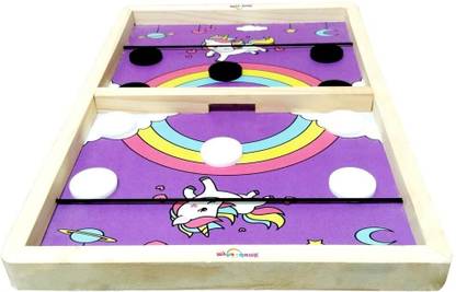 Toys R Us Stats Play Air Hockey Sling Puck Board Game for Children, kids & Adults, Everyone Can Play Air Hockey Board Game