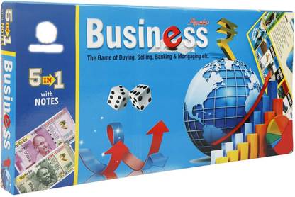 Tickles Business The Board Game of Buying Selling Banking with Indian Currency Note Money & Assets Board Game