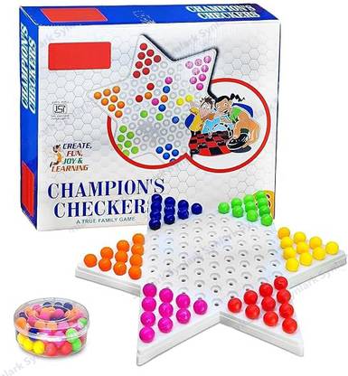 Synlark Champions Checkers Board Game Matching Puzzles Board Game for Kids Board Game Accessories