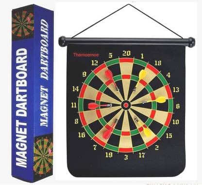 AKAY 15-Inch Magnet Dart Board ,Double Sided Magnet Dart Board with 4 Magnetic Darts Dart Board Game