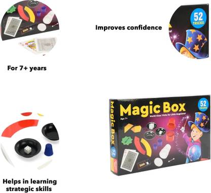 zokato Magic Box 52 Tricks Magic Tricks Party Game Fun Gag Toy Board Game Accessories