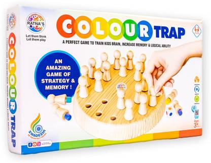 FunZone Colour Trap Strategy & Memory Game for Kids, Memory Matchstick Chess Game Board Game Accessories
