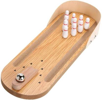 Little Mind Wooden Mini Desktop Parent-Child for Kids Fun Bowling Educational Board Games