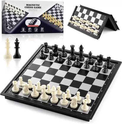 Bestie Toys Travel Chess Set Mini Foldable Chess Pocket Size Magnetic Chess with Folding Educational Board Games