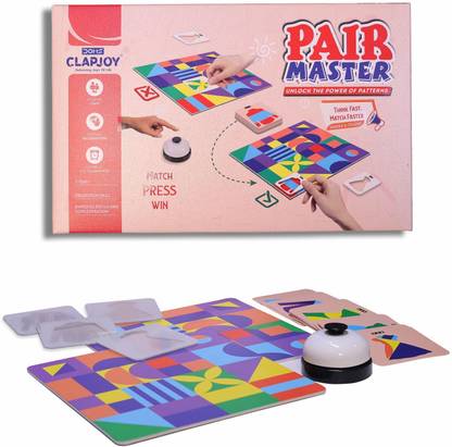 Clapjoy Pair Master Game Shapes Matching Puzzle Clothes Matching Shape Toy for Kids Party & Fun Board Game