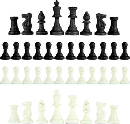 Koel Super Strong Solid Big Size Chess Set of 32 Plastic Chess Pieces Board Game Accessories