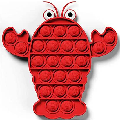 Healthify Push popit Bubble Fidget Toy Lobster Shape Board Game Accessories