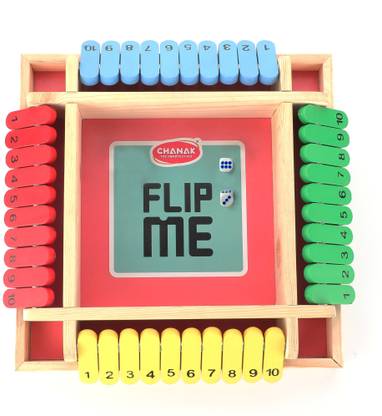 333MART Shut The Box Dice Game, Classic Flip Me Multiplayer Game Improving Math For Kids Educational Board Games