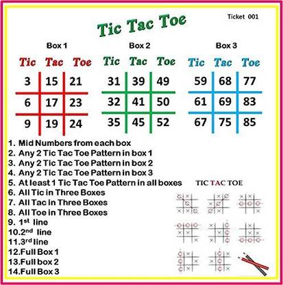 UltPult Tambola Sports and Games Theme Tickets (tic-tac-Toe) Party & Fun Board Game