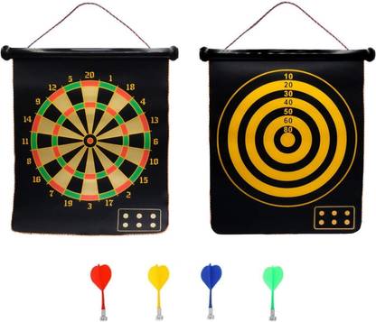 littlewish Dartboard Board Game Set - Bullseye Dart Board with 4 pcs Safe Darts Dart Board Game