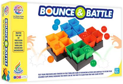 Ratnas Bounce & Battle (1252) Bouncing Action Party & Fun Board Game