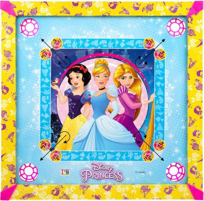 DISNEY Princess Carrom & Ludo 20x20 size 2-in-1 Carrom Board Board Game