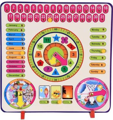 VMTS Calender Clock Puzzle Educational Board Games