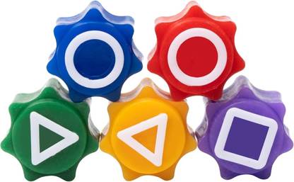 Helistr Gonggi Korean Squid Game Set of 5 Dice Colorful Button Design for Adults & kids Strategy & War Board Game