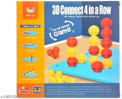 NVF TOYS Ludo 3D connect Four chess in a row game |The Classic Game | PACK OF 1 Board Game Accessories