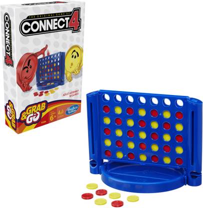HASBRO GAMING Connect 4 Grab and Go Travel Game Strategy & War Board Game
