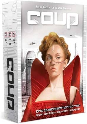 Naama COUP Board Game: The Dystopian Universe of Secret Identities, Bluffing Strategy & War Board Game