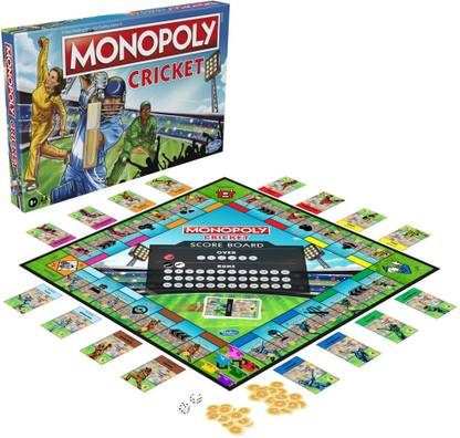 Monopoly Cricket Themed Board Game | For Families and Kids | Ages 8+ | 2 to 6 Players Board Game Accessories