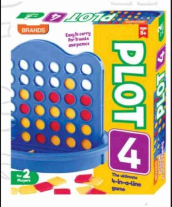 Jayaansh Traders Plot -4 The Ultimate 4 in a Line Game Eazy To Carry Travel & Picnic. Party & Fun Board Game