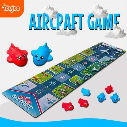TOUJOO Aircraft Sliding Board Game Kids Indoor Fun Game with 6 Planes & Scoring Mat Educational Board Games