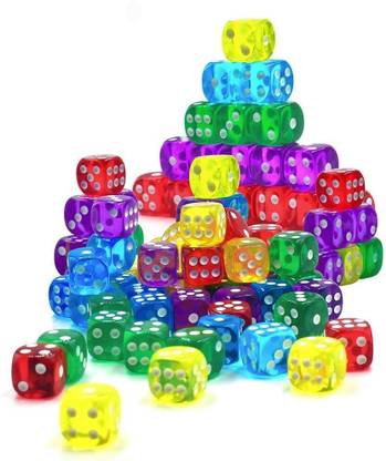 Brightstar Pack of 30 DICE Six Sided D6 Dice for Playing Board Game and Poker Chip Set Game Board Game Accessories