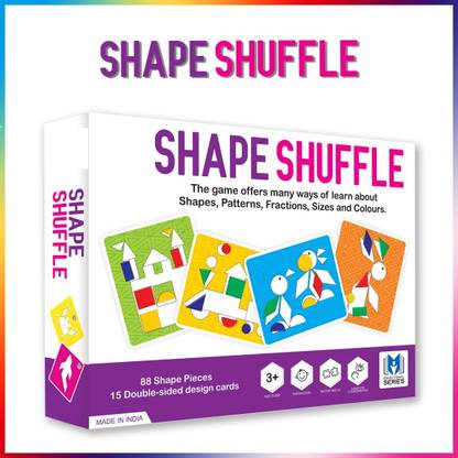 zokato Educational Shape Shuffle Toy to Learn Different Shapes and Objects For Kids. Board Game Accessories