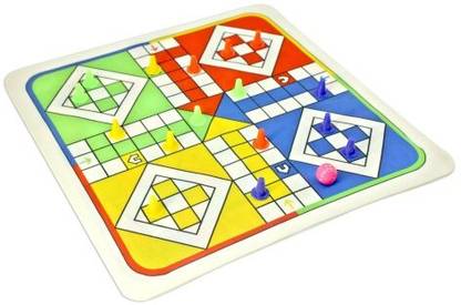 Black Sparrow Ludo & Snake Ladder Home Game Board Time Pass 2 Side Print (pack of 1) Board Game Accessories