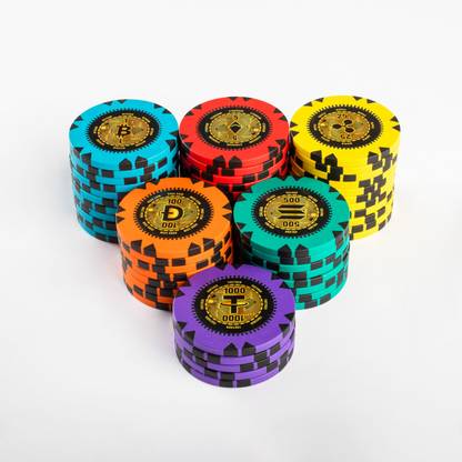Casinokart Crypto Poker Chips Set- 300, Clay, 40 MM, 14g Party & Fun Board Game