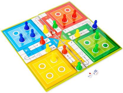 Steadfast Ludo Snake & Ladders Junior (Saap Seedhi)Board Game Set for 3+ Yrs Kids & Adults Party & Fun Board Game