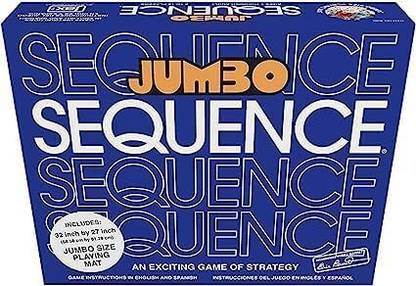 YIQELU Jumbo Sequence Board Game|Strategic Board Game for Kids&Adults|Family Board Game Strategy & War Board Game