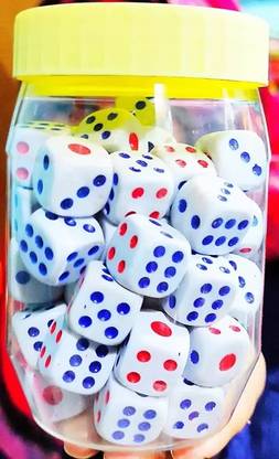 Dhija Pack of 10 Ludo Dice 13 mm Board Game Accessories