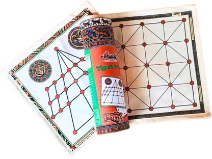 RolltheDice Classic Aadu Huli Combo Board Game / Game of Goats and Tigers / Aadu Puli Aatam Educational Board Games