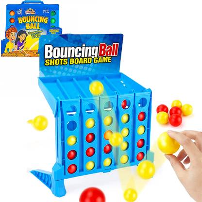 PATPAT Bouncing Ball Game, Connect 4 Shots Board Game, Trategical Thinking Educational Board Games