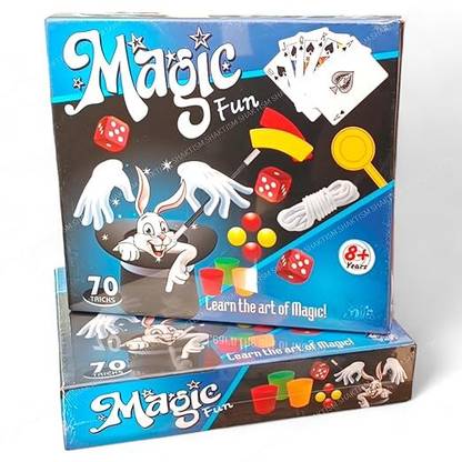 Bazaar Magic Show Game Box Kids with 70 Tricks, Magic Kit Games for Kids for Age 5 Board Game Accessories