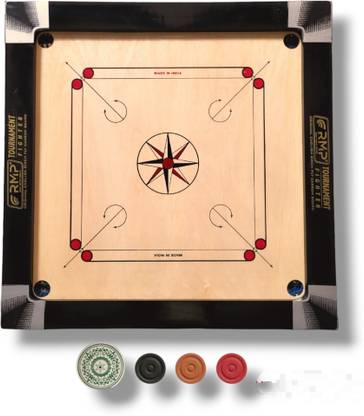 RMP Champion 36 Inch Carrom Board – With Coins, Striker & Boric Powder for Adults 70 cm Carrom Board