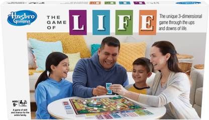 HASBRO GAMING The Game of Life Board Game for Families and Kids Ages 9 and Up, Game for 2-4 Players Strategy & War Board Game