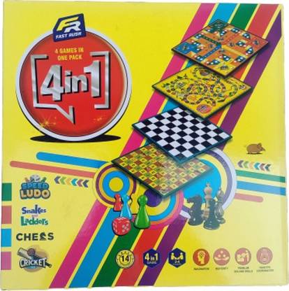 Fast Rush 4 In 1 Game Combo Educational Board Games