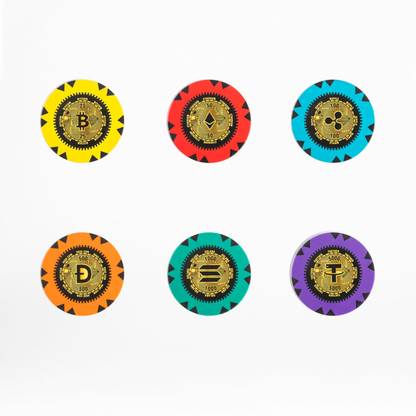 Casinokart Crypto Poker Chips Set- 500, Clay, 40 MM, 14g Party & Fun Board Game