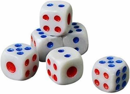 DIGSMORDEN Pack of 40 Ludo Dice Standard Plastic 14 mm Game White Dice Party & Fun Board Game
