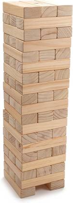 arovemic Premium 48 Pcs Jenga Game Wooden Blocks Stacking Tower Games for Kids-A27 Board Game Accessories