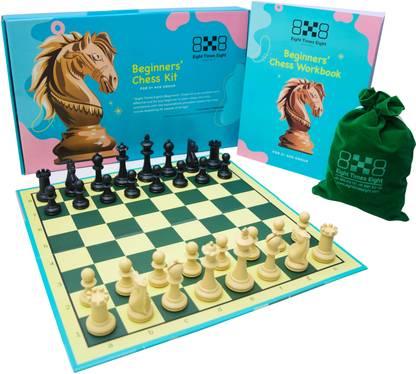 Eight Times Eight chess kit :a chess set with a workbook and access to animated video lessons