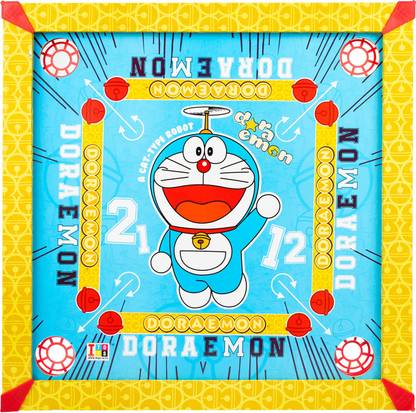 Doraemon Carrom & Ludo 20x20 size 2-in-1 Board Game Accessories